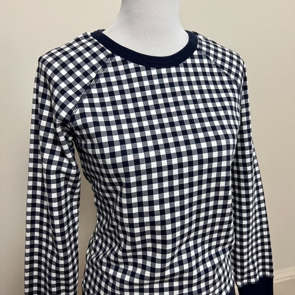 Draper James Natalie Sweatshirt Top in Blue Navy Gingham Small - Picture 11 of 16
